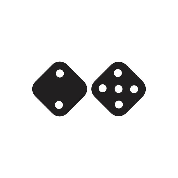 骰子图标矢量模板图片下载