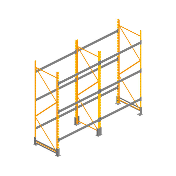 巨大的等距空仓库货架图片下载