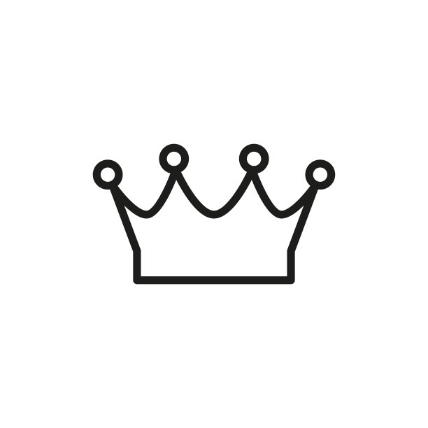 简单的皇冠线图标。图片下载