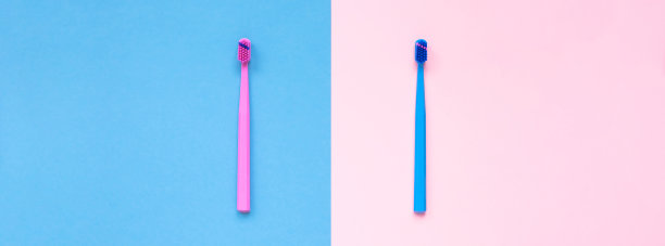 牙齿卫生与口腔护理产品平铺展示图片下载