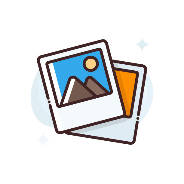 风景矢量图标填充轮廓样式插图。图片下载