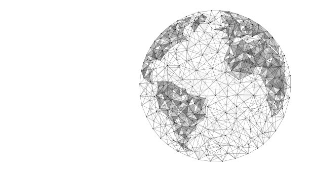 世界地图。全球数字网络的概念。线框连接的线和点。图片下载