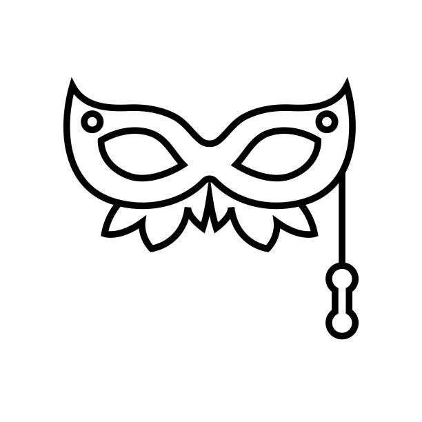 眼罩线条图标，概念符号，轮廓矢量插图，线性符号图片下载