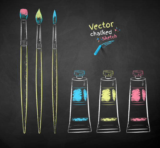 收集画笔和油漆管图片下载