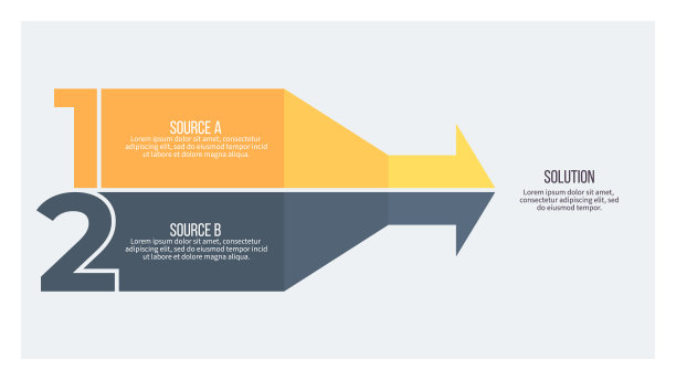 业务信息图。箭头图表有2步，数字选项。向量模板。图片下载