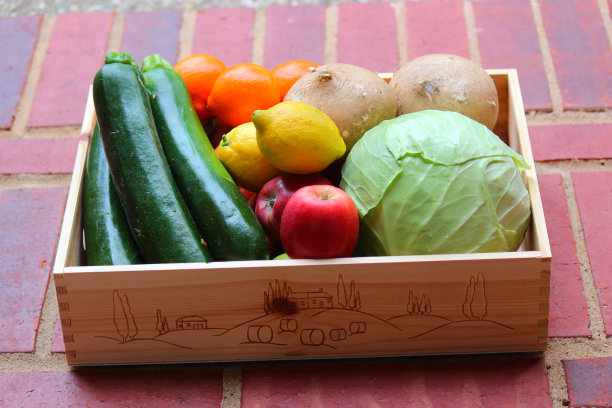 农场分享箱，社区支持农业(CSA)箱，送货上门图片下载