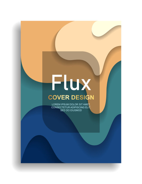 现代的封面设计。裁纸的流体分层流动。图片下载