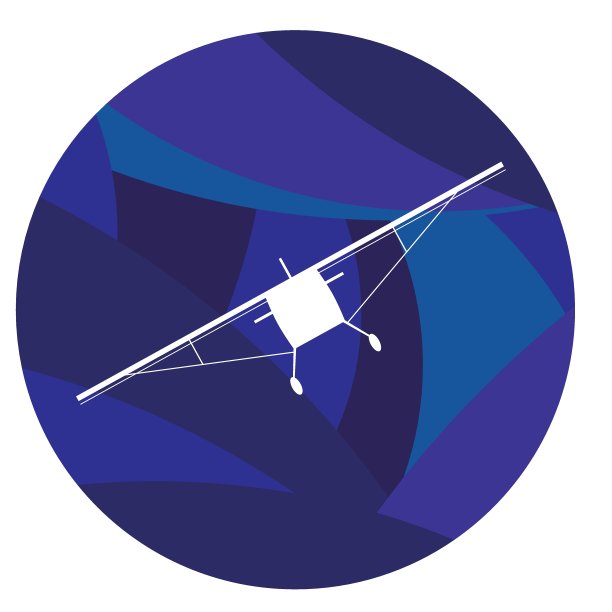 一架老式客机或飞机孤立在白色背景上进行设计，矢量股票插图与一个蓝色圆圈上的飞机的白色剪影作为复古标志和旅行和航班的概念图片下载