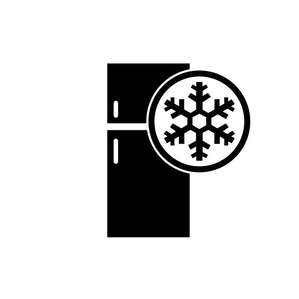 冰箱图标，标志孤立在白色背景图片下载