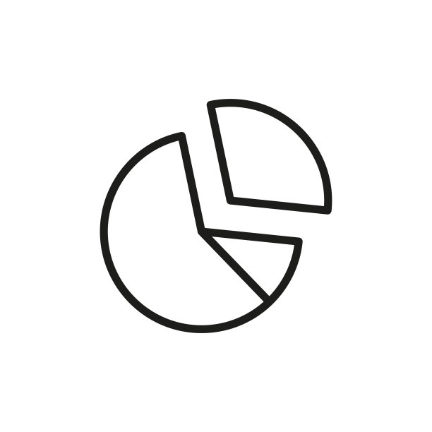 简约饼图线条图标图片下载