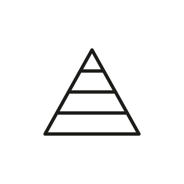简单金字塔图表线条图标图片下载