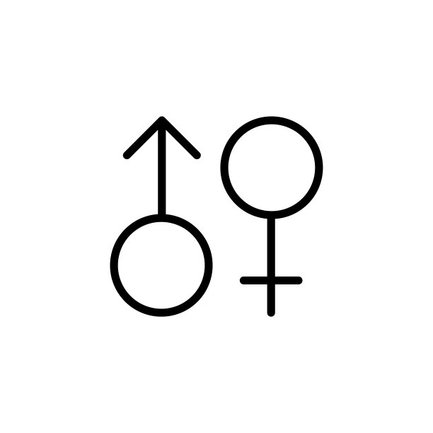 简单的性别线图标。图片下载