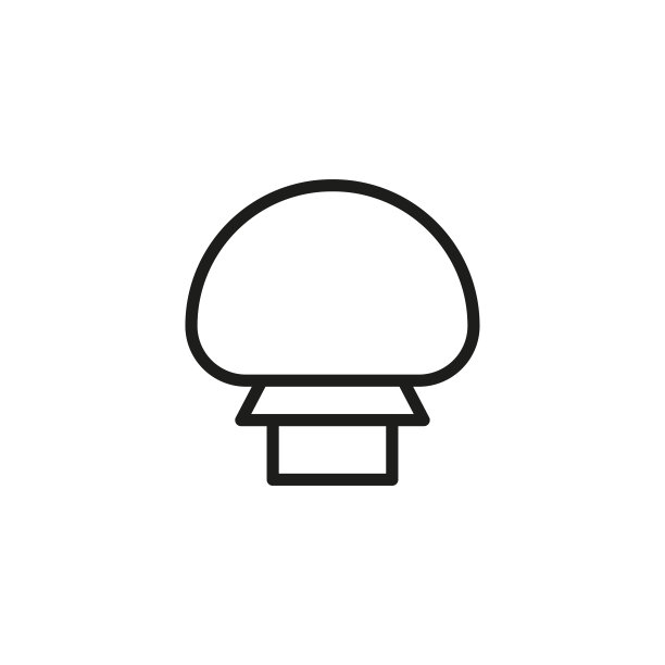 简单的蘑菇线图标。图片下载