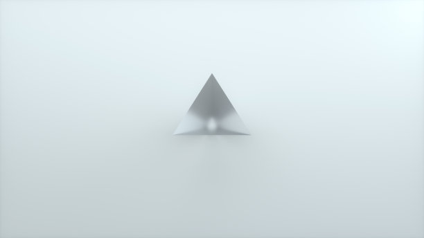 极简主义的背景与原始的几何玻璃形式在中心。简单的抽象。创造性的成分。三维渲染图片下载