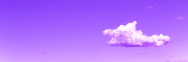 蓝紫色天空中的一朵云图片下载