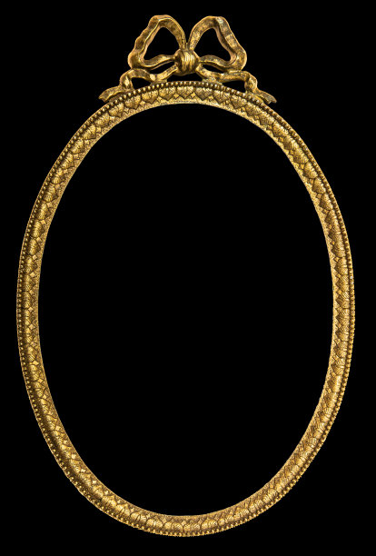 金色画框装饰艺术风格的黑色背景图片下载