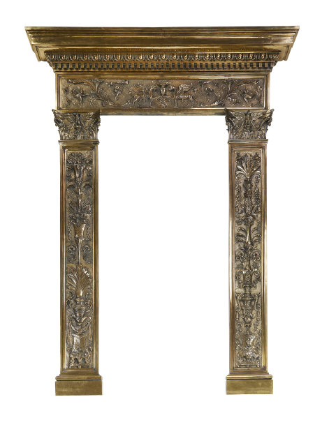 门框金灿灿，装饰华丽。图片下载