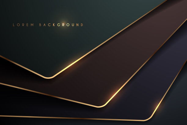 彩色纸与金色边缘的背景图片下载