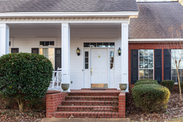 美丽的前门郊区的家图片下载