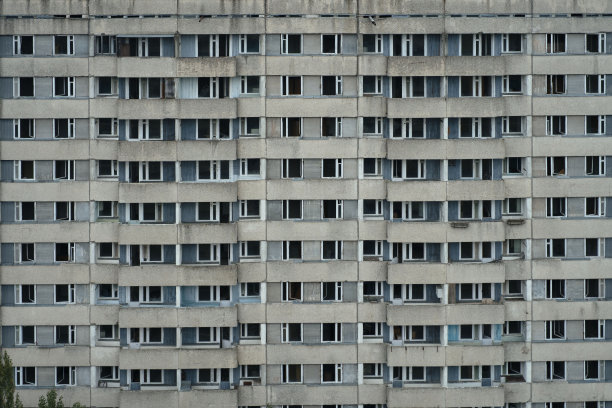 乌克兰切尔诺贝利废弃的办公楼图片下载