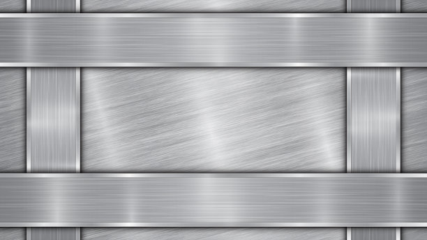 金属背景与四个抛光板图片下载