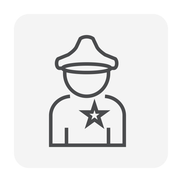 黑色警察图标图片下载