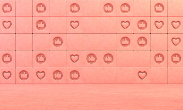 社交媒体如墙壁单色立方体产品和排版，3d渲染图片下载