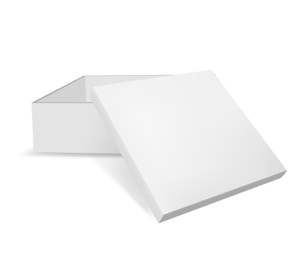 打开带盖的白色礼品盒图片下载