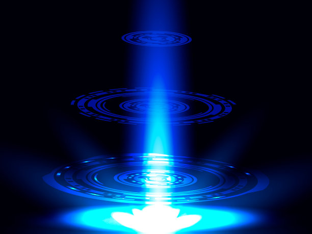 蓝色抽象的圆。矢量股票插图的旗帜或卡片图片下载