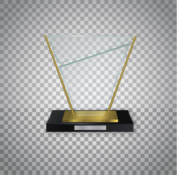 玻璃闪亮的奖杯。图片下载