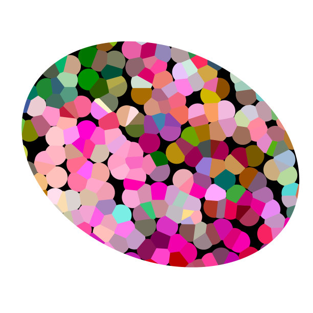 马赛克彩色复活节彩蛋孤立在白色背景图片下载