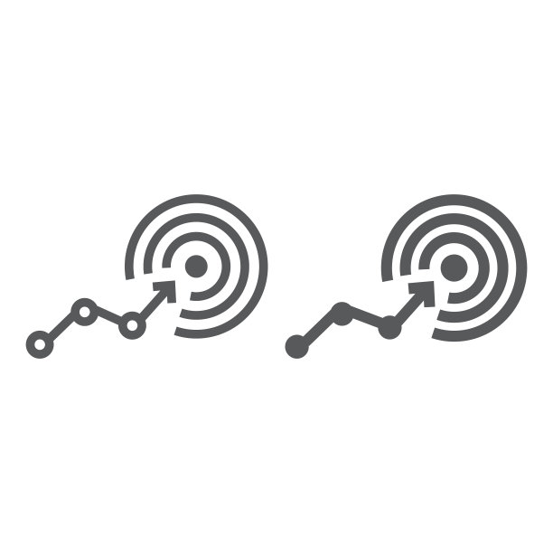 目标线标志矢量图形图片下载