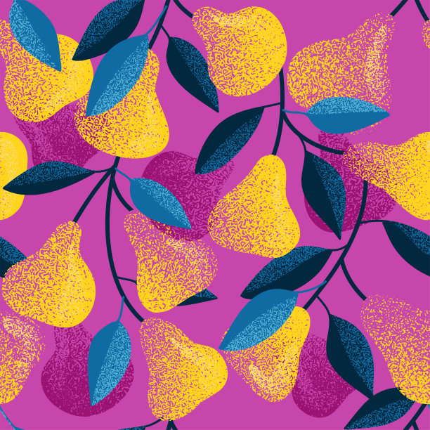 鲜梨无缝图案插图图片下载