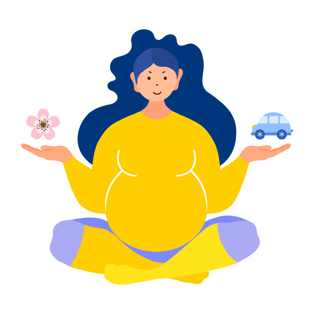 等待孩子出生的妇女。谁会是男孩或女孩。胎儿的性别。向量。图片下载