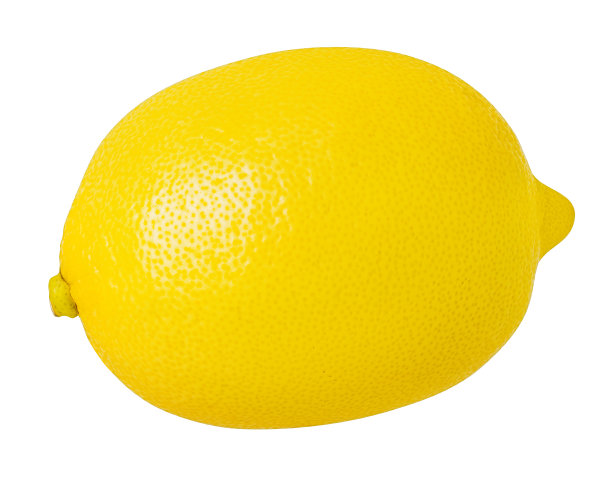 柠檬孤立在白色背景与裁剪路径图片下载
