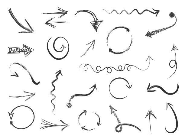 设置箭头涂鸦。图片下载