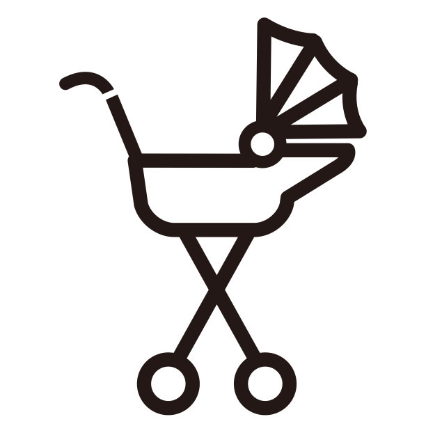 婴儿车图标婴儿推矢量图片下载