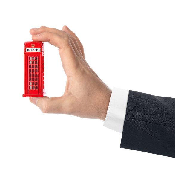 手持伦敦红色电话亭玩具图片下载