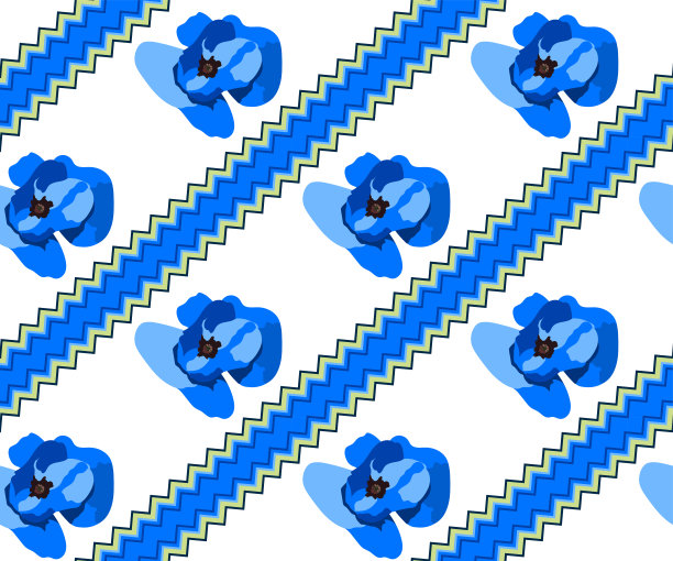 无缝花卉图案与野生罂粟观赏装饰背景。矢量模式。印刷纺织品，布料，墙纸，剪贴簿图片下载