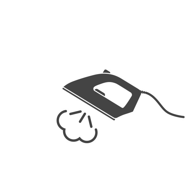 矢量图标蒸汽熨斗在白色孤立的背景。图层分组便于编辑插图。为你的设计。图片下载