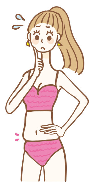 一个穿着泳衣的女人居然在乎腹部的肉图片下载