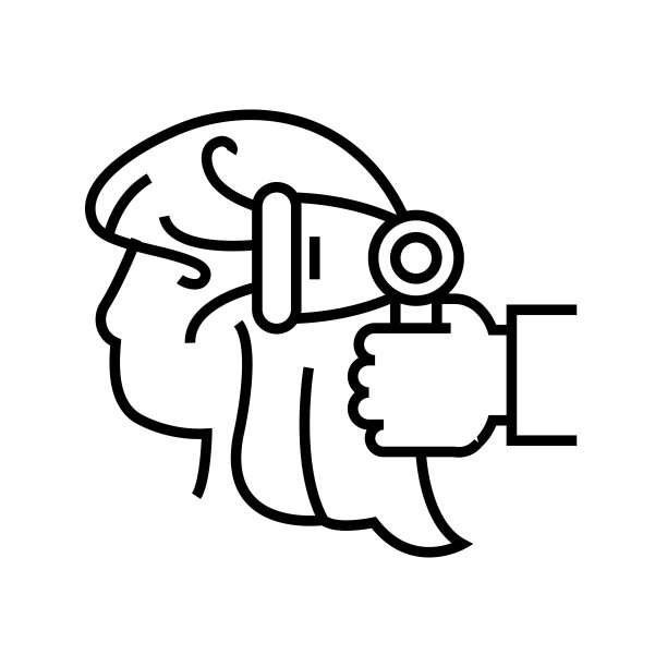 吹发线图标，概念标志，轮廓矢量插图，线性符号图片下载