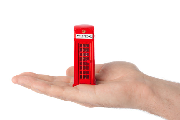 手持伦敦红色电话亭玩具图片下载