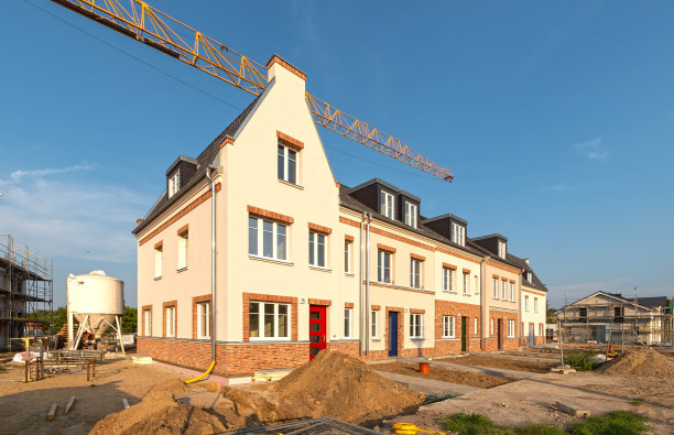 联排别墅建筑工地图片下载