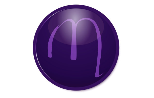 十二生肖紫色图标:矢量图:天蝎座图片下载