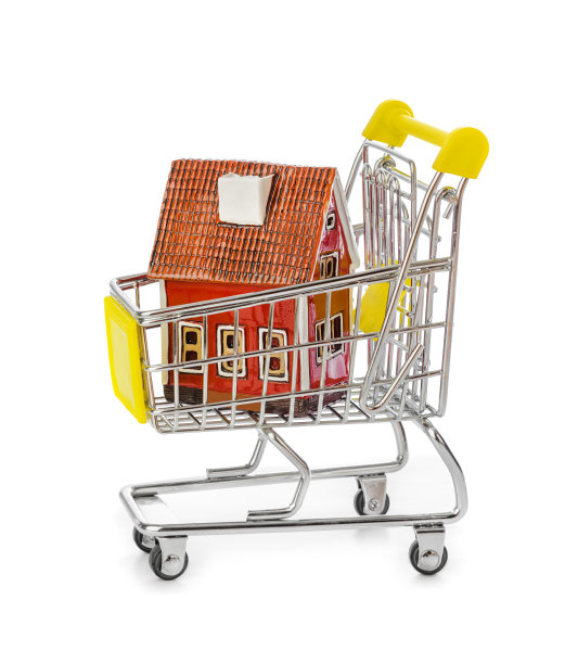 购物车里的玩具房子图片下载