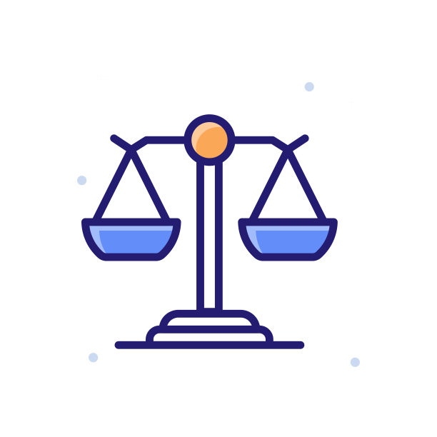 平衡矢量插图。轮廓填充增长和投资图标。图片下载