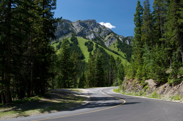 夏天的山路图片下载
