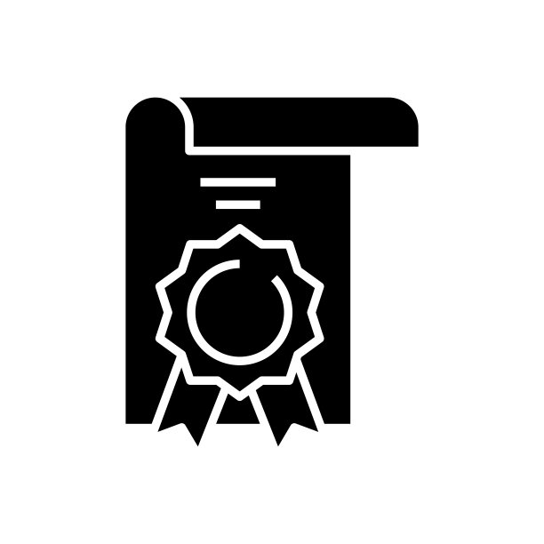 认证黑色图标，概念说明，矢量平面符号，象形符号图片下载