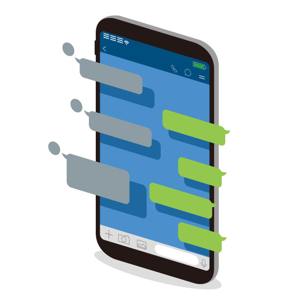 聊天应用程序矢量插图智能手机图片下载